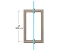CRL MT8X8BN "MT" Series 8" Round Tubing Mitered Corner Back-to-Back Pull Handle - Brushed Nickel