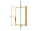 CRL MT8X8BR "MT" Series 8" Round Tubing Mitered Corner Back-to-Back Pull Handle - Polished Brass