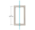 CRL MT8X8SN "MT" Series 8" Round Tubing Mitered Corner Back-to-Back Pull Handle - Satin Nickel