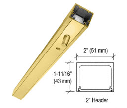 CRL NH236PB 36" Stock Size Narrow Header - Polished Brass