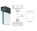 CRL NH3BLSL 120" Length Combination Wide U-Channel with Top Load Roll-In Glazing Gasket for 3/4" Glass - Black Powder Coat
