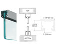 CRL NH3BSSL 120" Length Combination Wide U-Channel with Top Load Roll-In Glazing Gasket for 3/4" Glass - Brushed Stainless