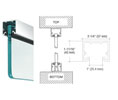 CRL NH3PSSL 120" Length Combination Wide U-Channel with Top Load Roll-In Glazing Gasket for 3/4" Glass - Polished Stainless