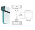 CRL NH3SA240 240" Length Combination Wide U-Channel with Top Load Roll-In Glazing Gasket for 3/4" Glass - Satin Anodized