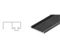 CRL NHF12BL Snap-In Filler Strips for NH2 Series Wide U-Channels - 120" Length - Black Powder Coat