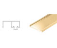 CRL NHF12PB Snap-In Filler Strips for NH2 Series Wide U-Channels - 120" Length - Polished Brass