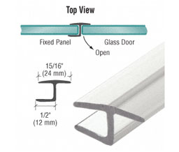 CRL P120HJ "H" Jamb 180 Degree for 1/2" Glass - Polycarbonate