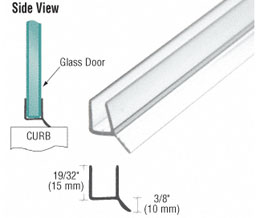 CRL P120WS Dual Durometer PVC Seal and Wipe for 1/2" Glass