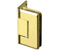 CRL P1N044BR Pinnacle 044 Series Wall Mount Offset Back Plate Hinge - Polished Brass 