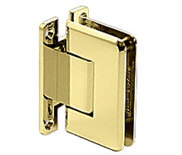 CRL P1N337BR  Pinnacle 337 Series Adjustable Wall Mount - Full Back Plate Hinge - Brass