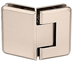 CRL P1N345SN Pinnacle 345 Series Adjustable 135 Degree Glass-to-Glass Hinge - Satin Nickel