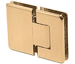 CRL P1N380SB Pinnacle 380 Series Adjustable 180 Degree Glass-to-Glass Hinge - Satin Brass