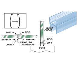 CRL P375HW Multi-Purpose "H" Wipe for 3/8" Glass