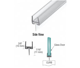 CRL P450BR Polycarbonate Bottom Rail With Wipe for 5/16" Glass