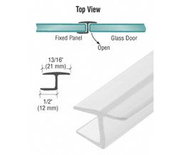 CRL PCC12 "Y" Inline 180 Degree Panel Seal for 1/2" Glass