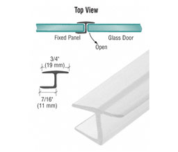CRL PCC8 "Y" Inline 180 Degree Panel Seal for 5/16" Glass