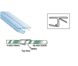 CRL PCK8 "H" Inline Panel Seal with Vinyl Cushion Fin for 180 Degree Application