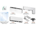 CRL PHA5A North American Series Patch Door Kit for Use with Fixed Transom and Two Sidelites - Without Lock - Satin Anodized