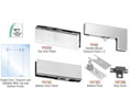 CRL PHA5BS North American Series Patch Door Kit for Use with Fixed Transom and Two Sidelites - Without Lock - Brushed Stainless
