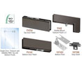 CRL PHA5DU North American Series Patch Door Kit for Use with Fixed Transom and Two Sidelites - Without Lock - Black Bronze Anodized