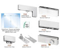 CRL PHA8LA North American Series Patch Door Kit for Double Doors for Use with Fixed Transom and Two Sidelites - With Lock - Satin Anodized