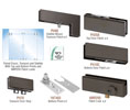 CRL PHA8LDU North American Series Patch Door Kit for Double Doors for Use with Fixed Transom and Two Sidelites - With Lock - Black Bronze Anodized