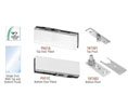 CRL PHE1A European Series Patch Door Kit - Without Lock - Satin Anodized