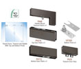 CRL PHE8DU European Series Patch Door Kit for Double Doors for Use with Fixed Transom and Two Sidelites - Without Lock - Black Bronze Anodized