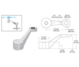 CRL PMH1BS Heavy Duty 1 Arm Column Mount Spider - Brushed Stainless