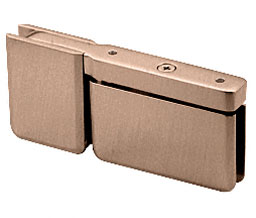 CRL PPH07BBRZ Prima Top or Bottom Mount Pivot Hinge with Attached U-Clamp - Brushed Bronze