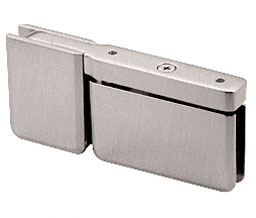 CRL PPH07BN Prima Top or Bottom Mount Pivot Hinge with Attached U-Clamp - Brushed Nickel