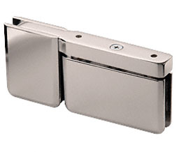 CRL PPH07PN Prima Top or Bottom Mount Pivot Hinge with Attached U-Clamp - Polished Nickel