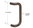 CRL PR0322212 12" Centerline to Centerline Astral Pull Handle - Bronze