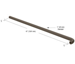 CRL PR0342544 Astral Push Bar for 44" Door - Champagne