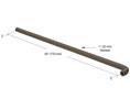 CRL PR0342572 Astral Push Bar for 72" Door - Champagne