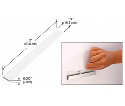 CRL PSB080 .080" x 1/4" x 2" Plastic Setting Block - Clear