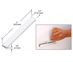 CRL PSB125 1/8" x 1/4" x 2" Plastic Setting Block - Clear