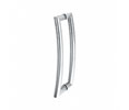 CRL RC24X24PS Glass Mounted Curved Tubular Back-to-Back Pull Handle - 24" (610 mm) - Polished Stainless