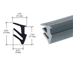 CRL RGG38100 3/8" Roll-In Glazing Gasket - 100' Roll - Gray