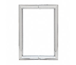 CRL RM6X6CH RM Series 6" Flat Outside Surface/Round Tubing Inside Back-to-Back Pull Handle - Polished Chrome