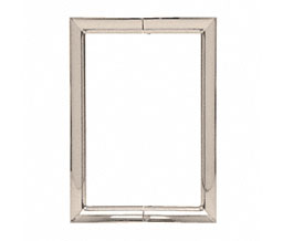 CRL RM6X6PN RM Series 6" Flat Outside Surface/Round Tubing Inside Back-to-Back Pull Handle - Polished Nickel