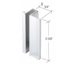 CRL S0H238CH Slip-On Handle For 3/16" or 1/4" Frameless Sliding Door - Polished Chrome