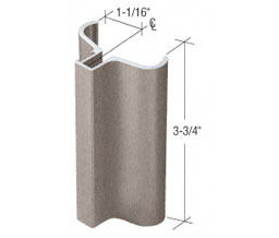 CRL S0H334BN Slip-On Handle for 3/16" or 1/4" Frameless Pivot Door - Brushed Nickel