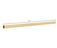 CRL S2BR 51" Support Bar Only - Polished Brass