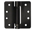CRL S4410B 4" x 4" Heavy-Duty Spring Hinge with 1/4" Radius Corners - Antique Oiled Bronze