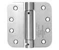 CRL S4826D 4" x 4" Heavy-Duty Spring Hinge with 5/8" Radius Corners - Dull Chrome