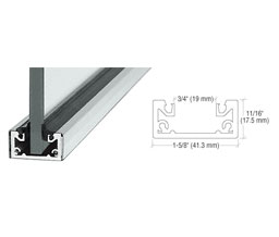 CRL SCSA3812240 240" Shallow "U" Channel - Satin Anodized