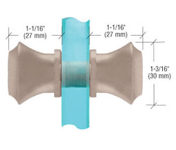 CRL SDK053BN Flair 053 Series Back-to-Back Knob - Brushed Nickel