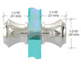 CRL SDK053PN Flair 053 Series Back-to-Back Knob - Polished Nickel