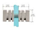 CRL SDK160BN Square 160 Series Back-to-Back Knob - Brushed Nickel